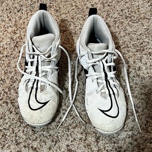 Nike Alpha Menace 3 Shark cleats, black on white, size 7.5 mens